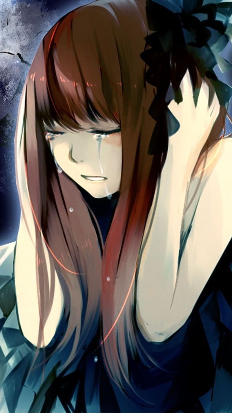 Cute anime sad girl Wallpapers Download  MobCup