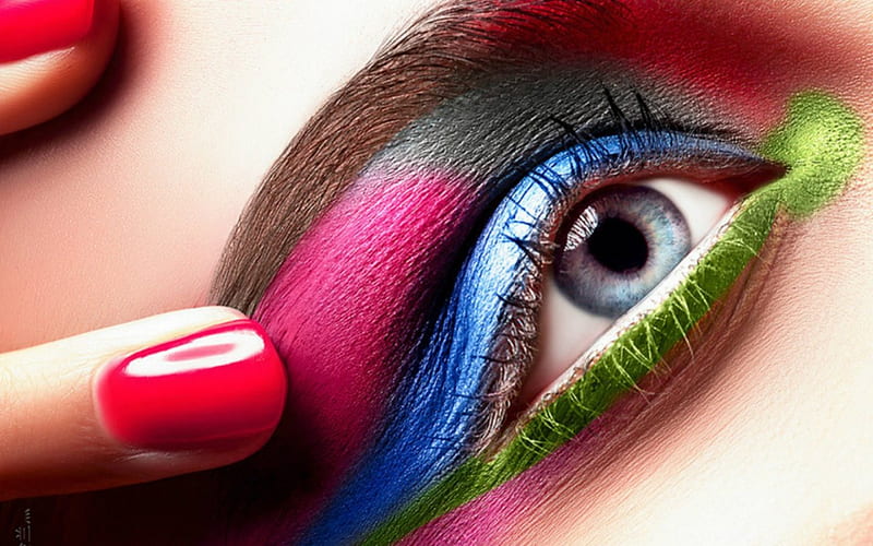 Artistic Eye Make Up, make up, art, eye, style, HD wallpaper
