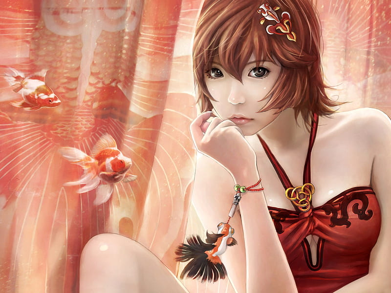 3d anime woman and beautiful pretty art 4k full HD a
