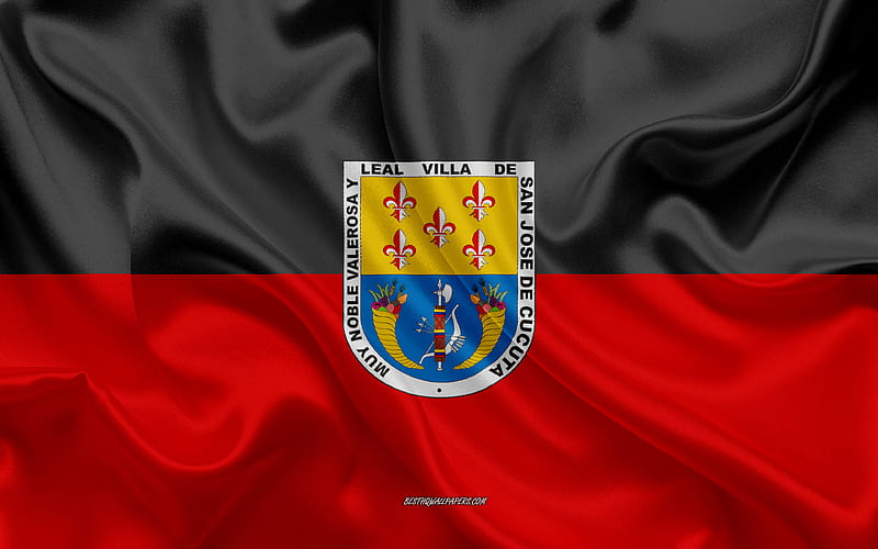 Flag of Cucuta Department, , silk texture, Cucuta Department, Cucuta, Colombian Department, Cucuta flag, Colombia, HD wallpaper