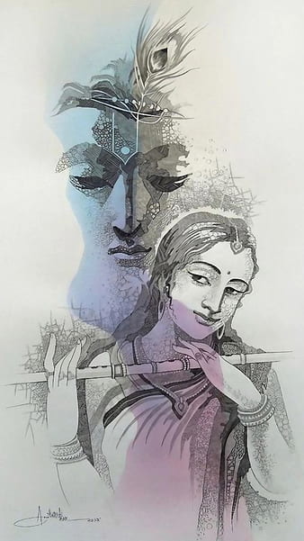 Radha Krishna Heart Connection - directcreate.com