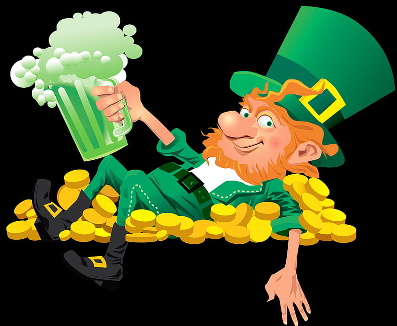 LEPRECHAUN WITH A BEER, FANTASY, CREATURE, MYTHICAL, LITTLE, IRLAND, HD wallpaper