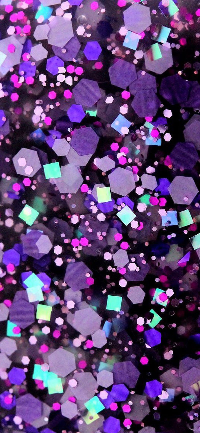 Glitter, colorful, girly, holographic, purple, HD phone wallpaper
