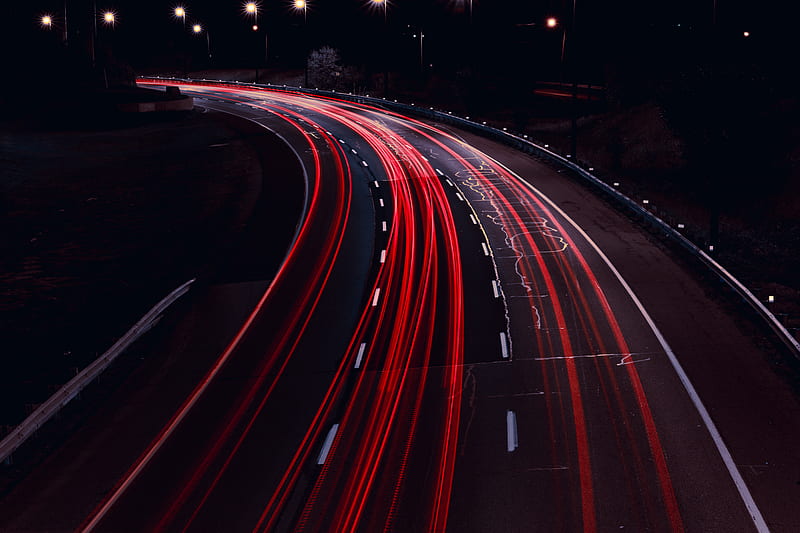 Time Lapse graphy of Cars on Road during Night Time, HD wallpaper
