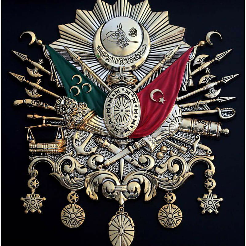 Tugra, arma, flag, sancak, turkish, HD phone wallpaper