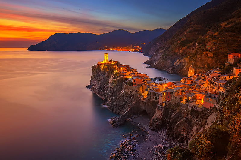 Towns, Vernazza, Italy, HD wallpaper