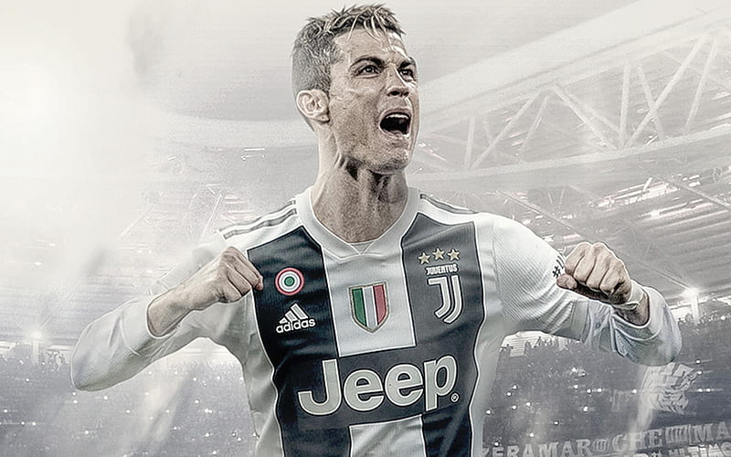 Cristiano Ronaldo, fan art, creative, CR7 Juve, Juventus, soccer, Serie A, Bianconeri, Ronaldo, CR7, joy, footballers, Juventus FC, HD wallpaper