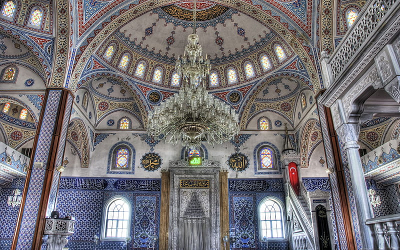 Manavgat-Mosque-interior., interior, manavgat, mosque, turkey, HD wallpaper