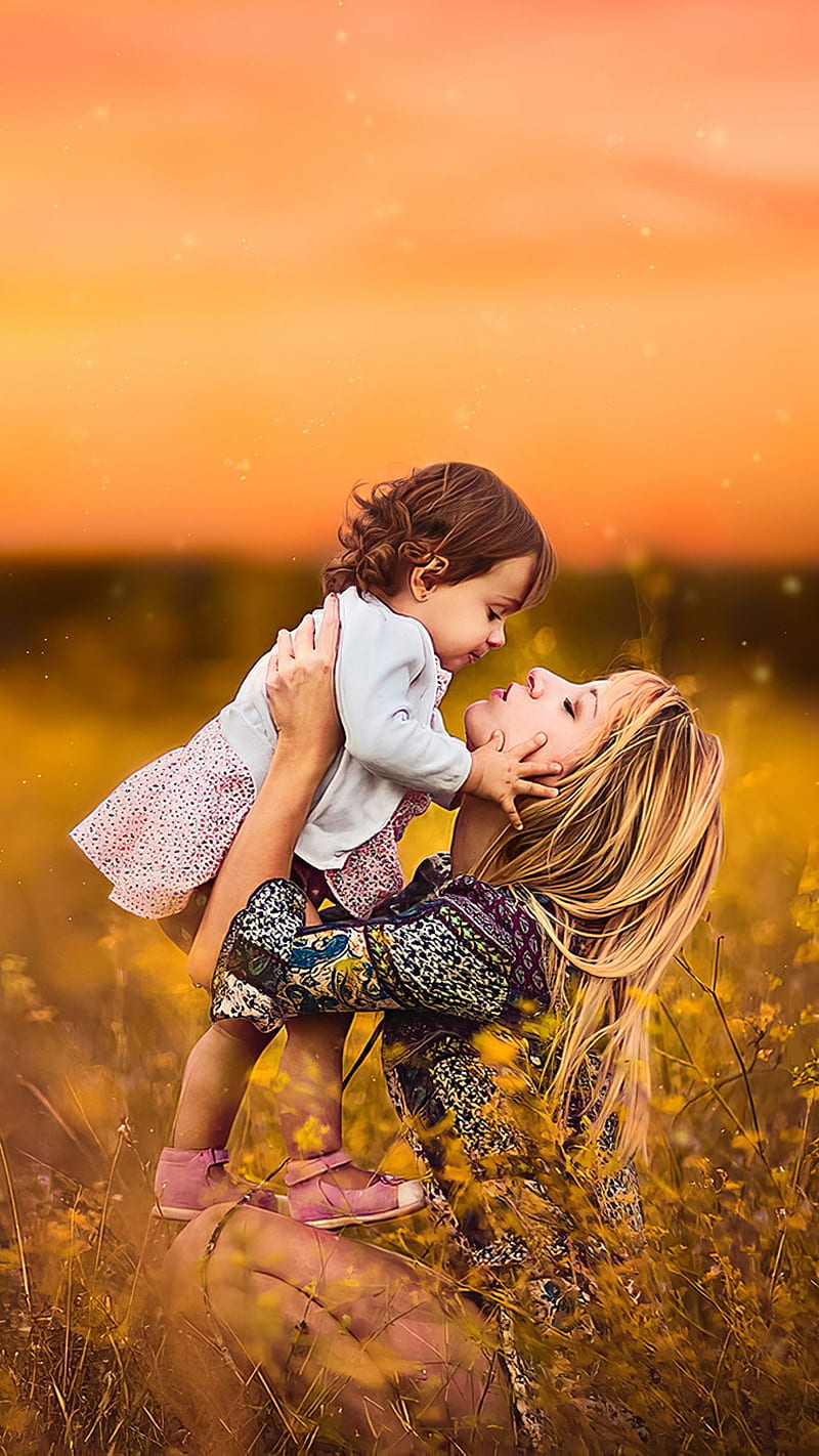 Mother Daughter, child, cute, parenting, mom, maa, love, HD phone wallpaper  | Peakpx