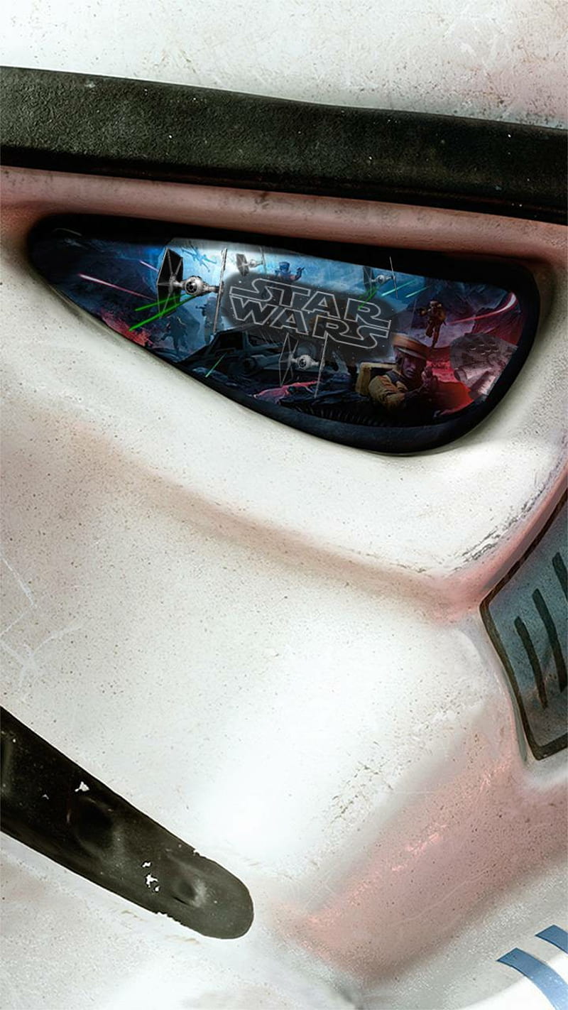Star Wars Logo, characters, star wars, stormtrooper helmet, tie fighters, HD phone wallpaper