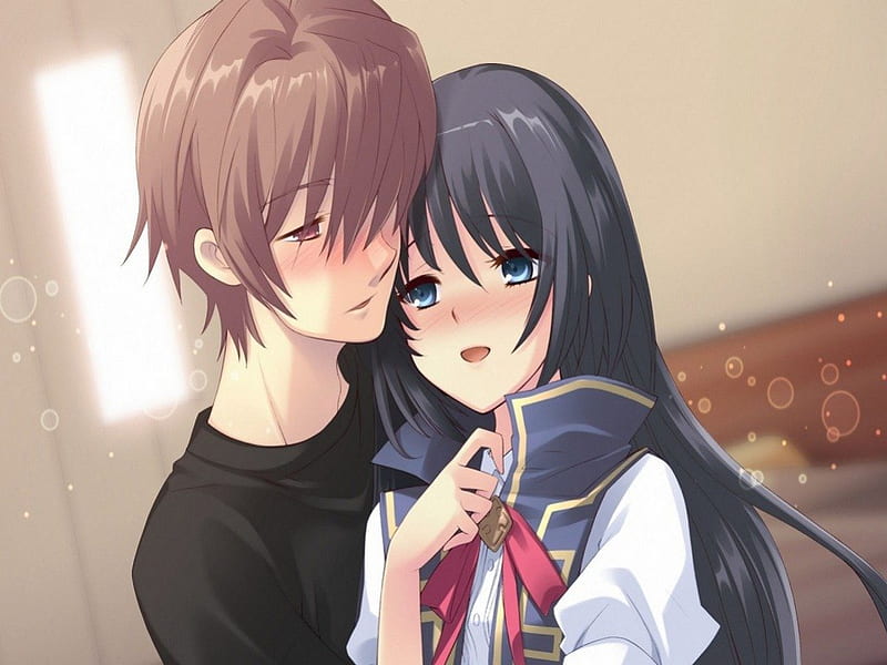 School Couple, cute, boy, girl, anime, love, together, couple, HD wallpaper  | Peakpx
