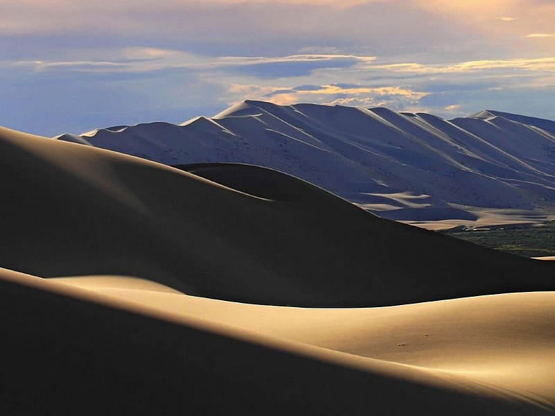 Mongolia desert, mountain, sand, desert, mongolia, duna, HD wallpaper