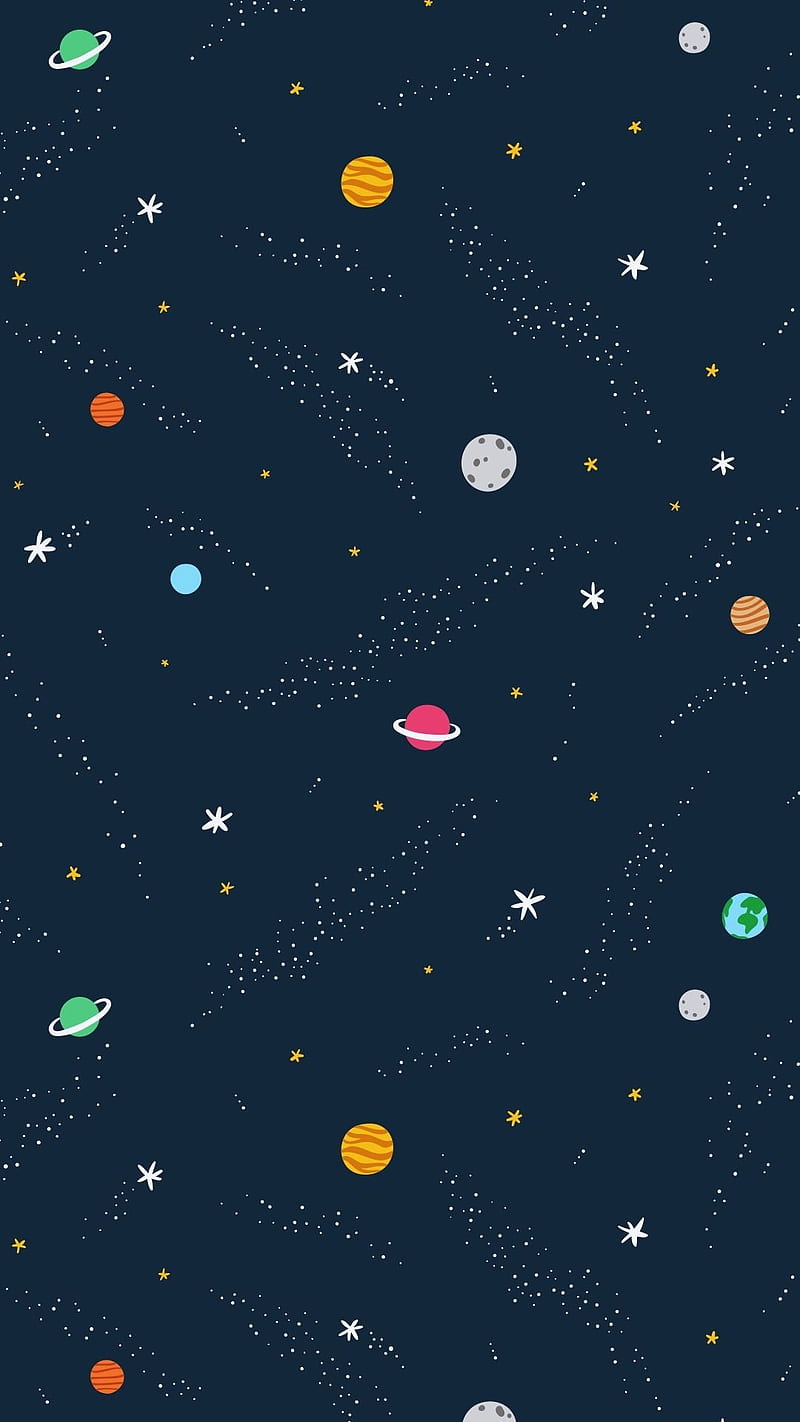 Solar System , space, planets, universe, sparkles, star, galaxy, HD phone wallpaper