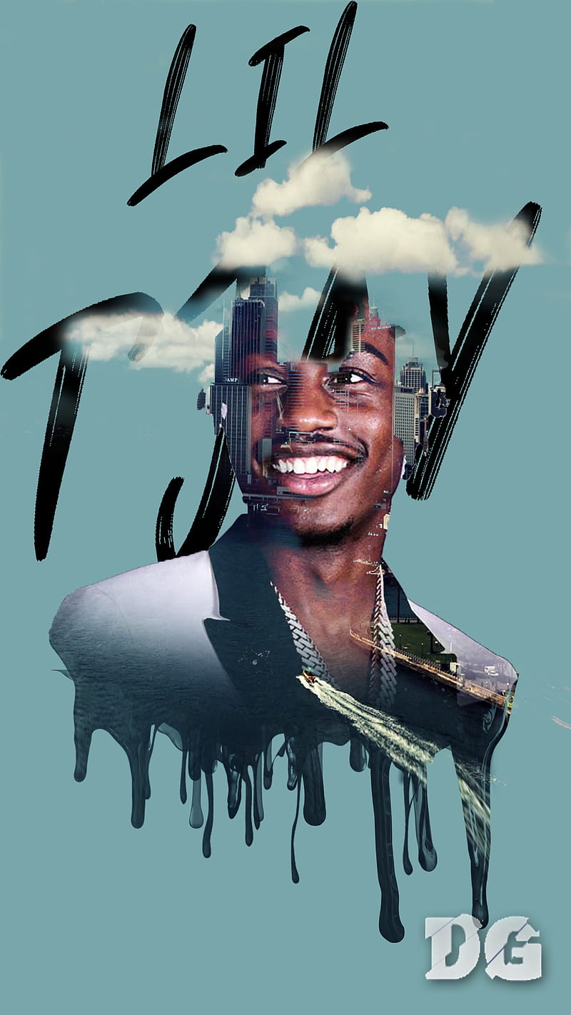 Lil Tjay, art, fortnite, iphone, music, rap, rapper, sky, HD phone wallpaper
