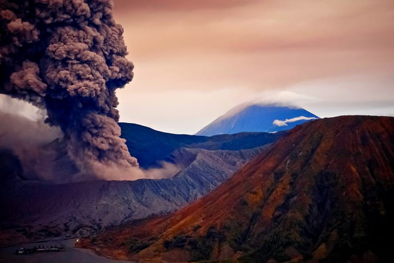 BROMO MOUNTAIN ERUPTION, Eruption, Mountain, NATURE, Bromo, HD wallpaper