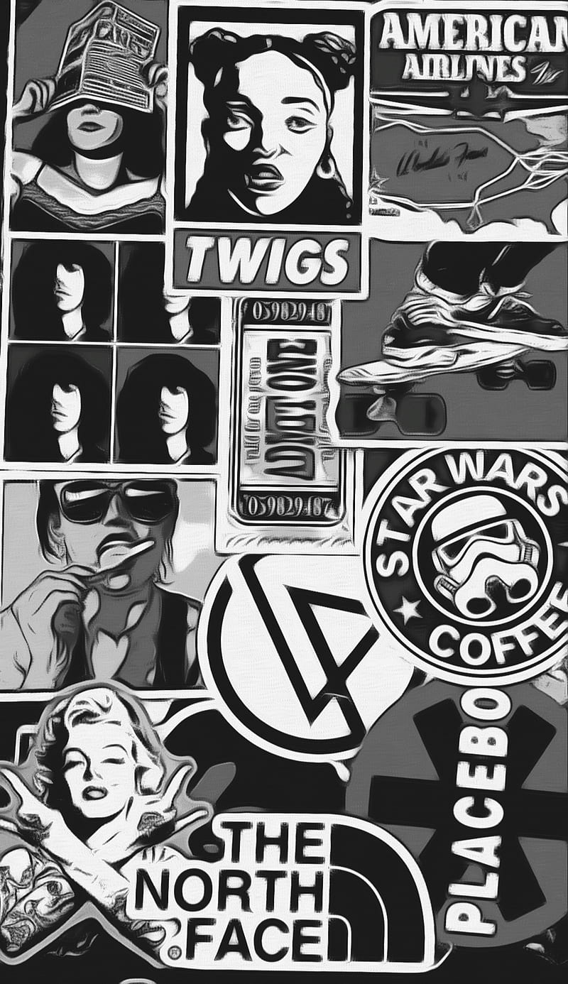 Sticker Bomb, art, boom, brand, converse, king, lion, logos, skate, star, tumblr, HD phone wallpaper