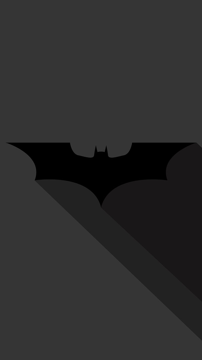 Batman, black, logo, minimalism, HD phone wallpaper