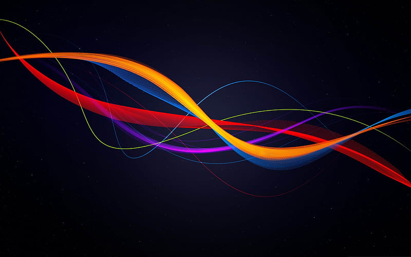 colorful waves-2012 abstract design Selected, HD wallpaper