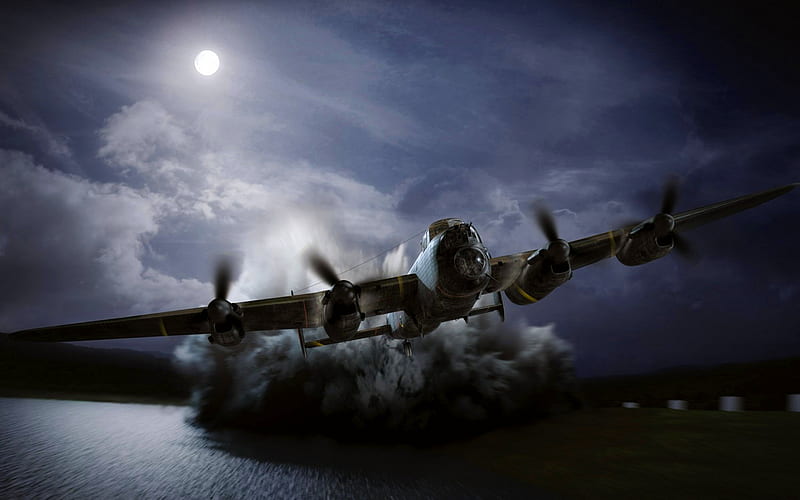 Avro 683 Lancaster, RAF, British heavy bomber, World War II, Military aircraft, Avro, HD wallpaper