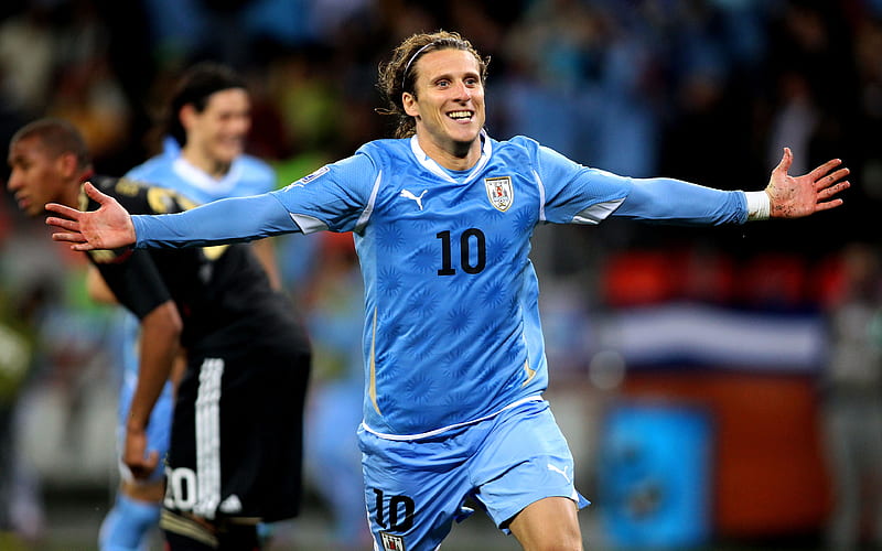 Diego Forlan Uruguayan National Team, match, soccer, footballers, HD wallpaper