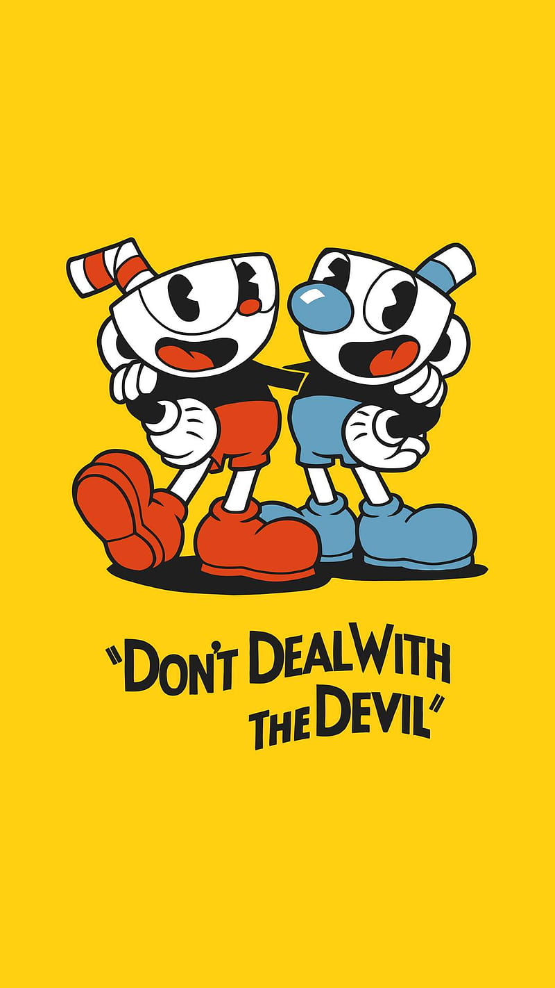 Cup Head, cup head and mug man, cup head game, dont deal with devil, HD phone wallpaper