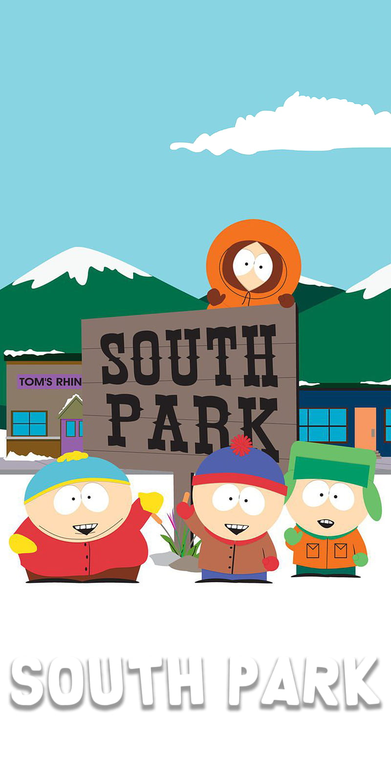 South Park, animacion, erick, funny, kenny, kyle, snow, stan, usa, HD phone wallpaper