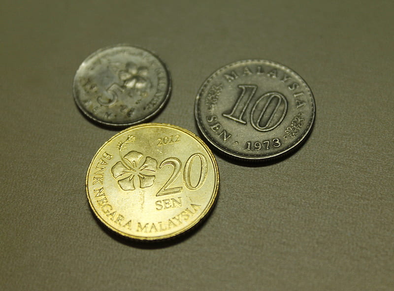 Coins, cash, currency, malaysia, metal, money, ringgit, HD wallpaper
