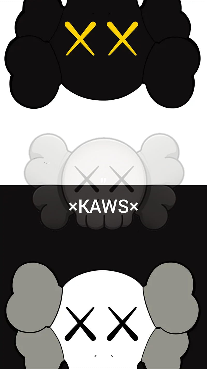 Download Black and White Kaws Hangs Out Wallpaper  Wallpaperscom
