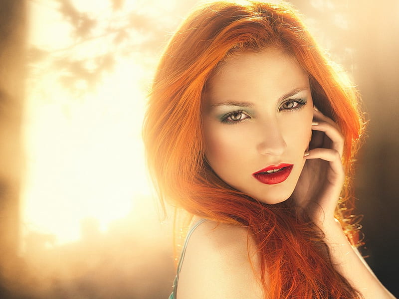 1080p Free Download Pretty Lovely Sensual Look Woman Gorgeous Face Nice Redheads