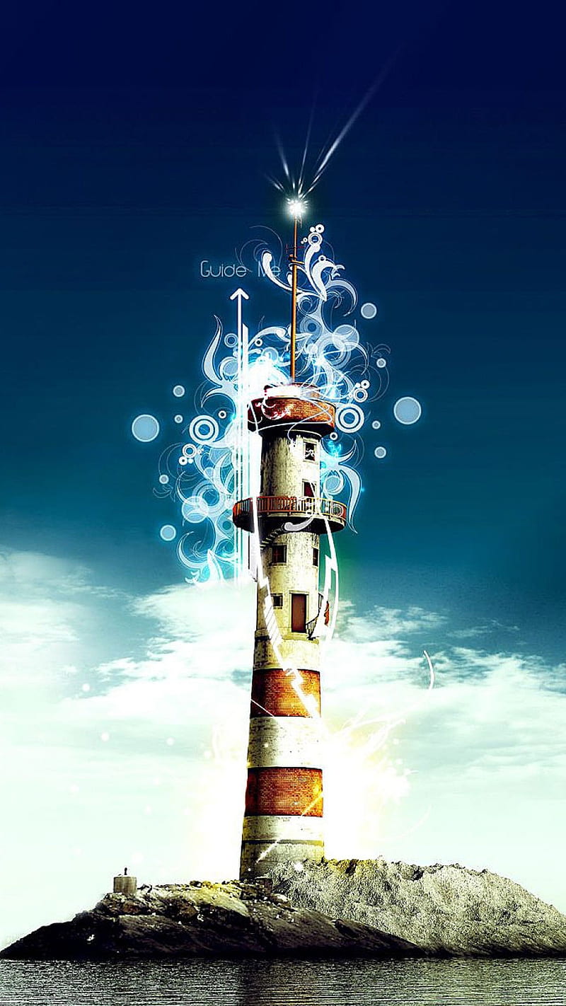 Lighthouse, art, bulding, colorful, HD phone wallpaper | Peakpx