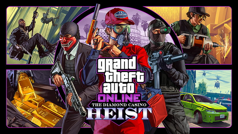 The Diamond Casino Heist, GTA Online, poster, HD wallpaper