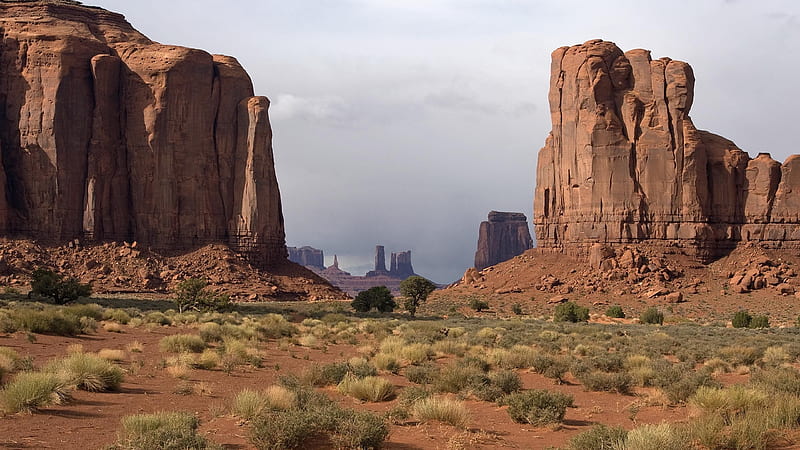 Monument Valley, desert, Monument Valley Navajo Tribal Park, Arizona, Utah, landscape, HD wallpaper