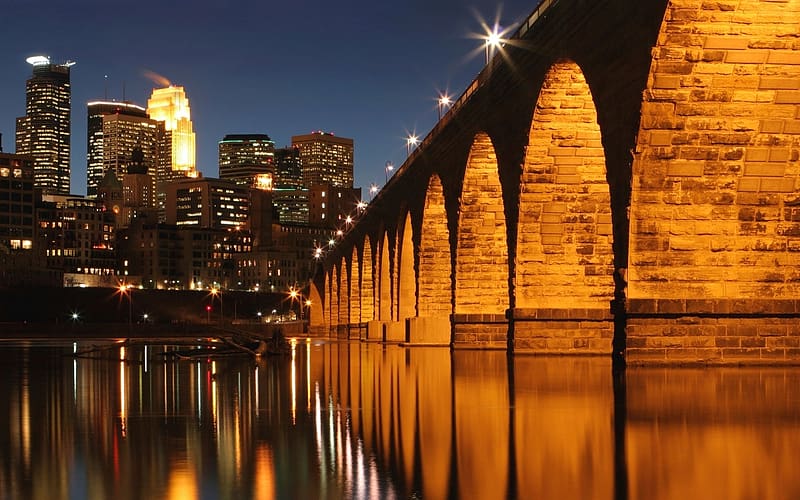 Bridges, Bridge, Minneapolis, , Stone Arch Bridge, HD wallpaper