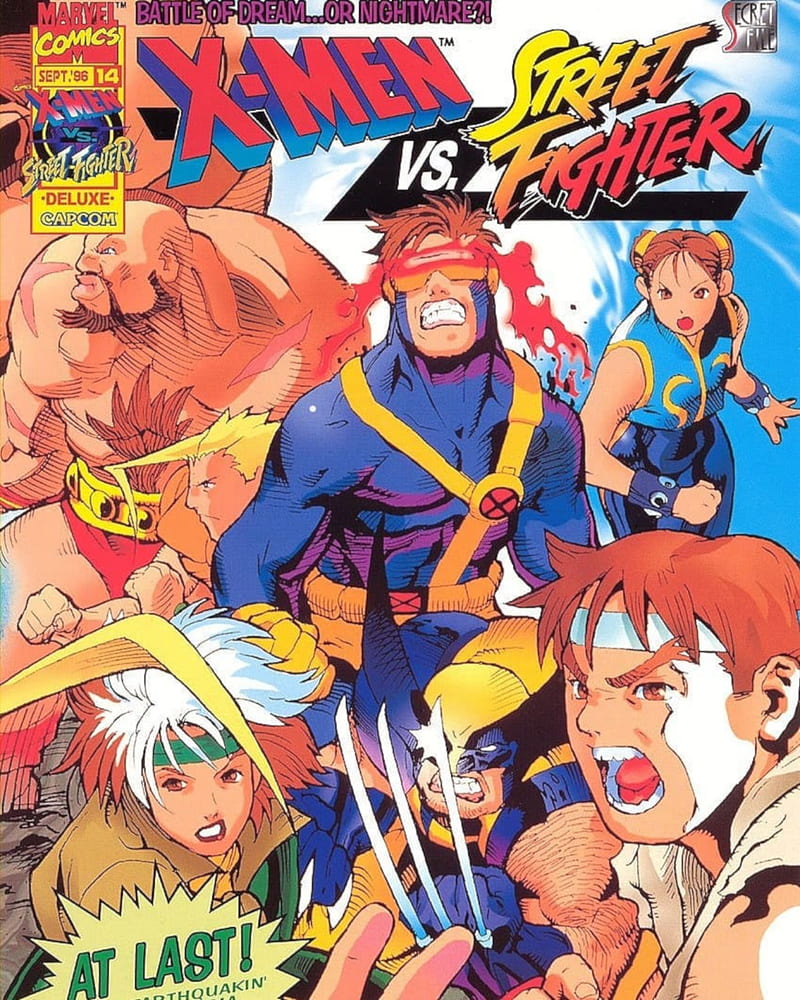 X-Men Street Fighter, capcom, chun-li, cyclope, fight, hero, marvel, rogue, ryu, wolverine, zangief, HD phone wallpaper