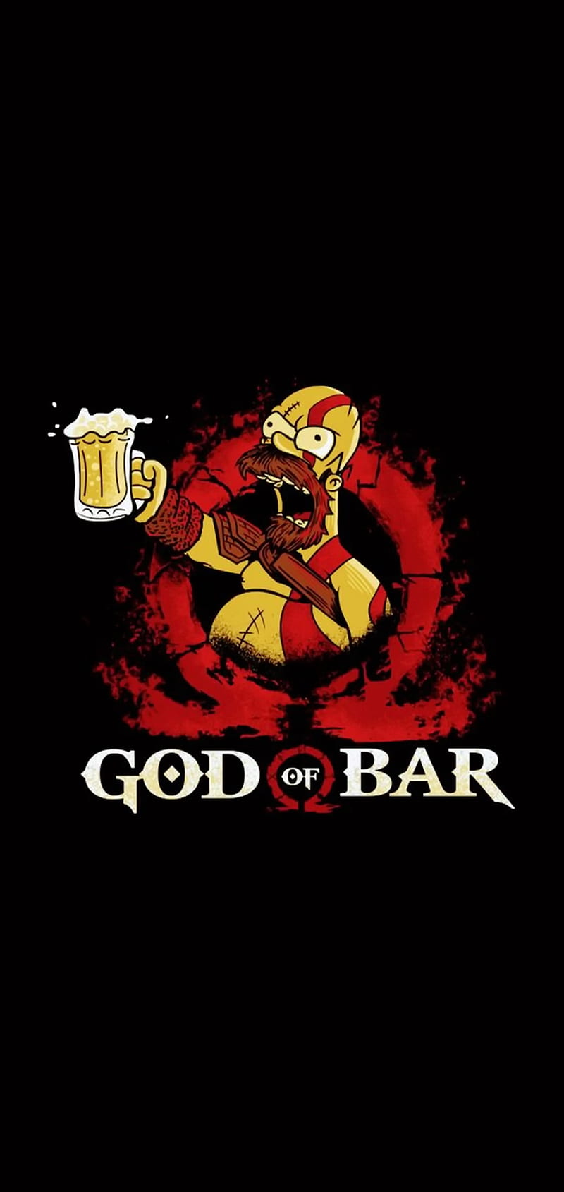 God of Bar Simpsons, beer, black, homer, logo, note, note 10, plus, HD phone wallpaper