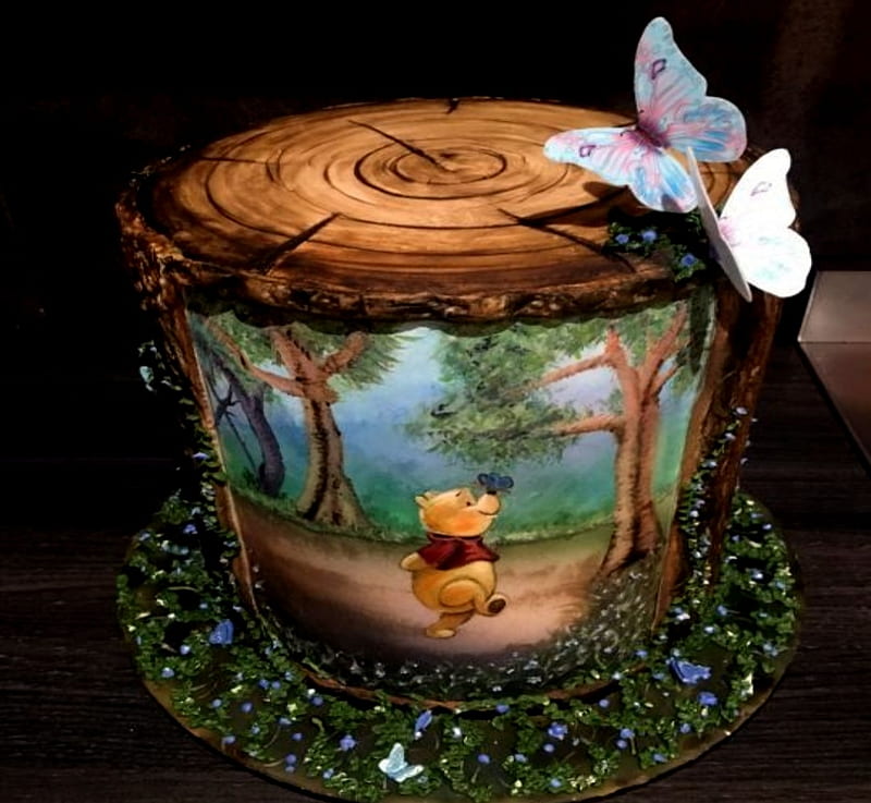 Winnie Pooh Cake, Trees, Cake, Winnie, Pooh, HD wallpaper | Peakpx