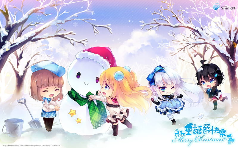 Chibi Christmas, pretty, adore, bonito, adorable, run, sweet, nice, anime,  beauty, HD wallpaper | Peakpx