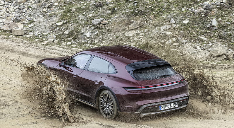 2021 Porsche Taycan 4 Cross Turismo (Color: Cherry Metallic) - Off-Road , car, HD wallpaper