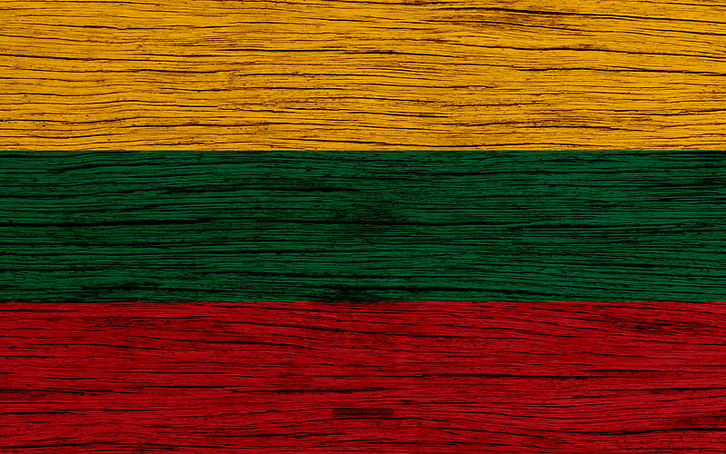 Flag of Lithuania Europe, wooden texture, Lithuanian flag, national symbols, Lithuania flag, art, Lithuania, HD wallpaper