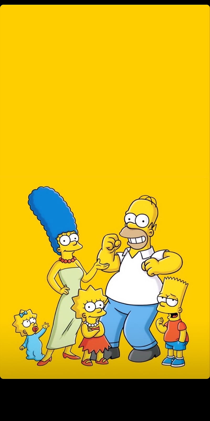 The Simpsons, baby, bart, cartoon, family, homer, lisa, marge, simpson, simpsons, yellow, HD phone wallpaper