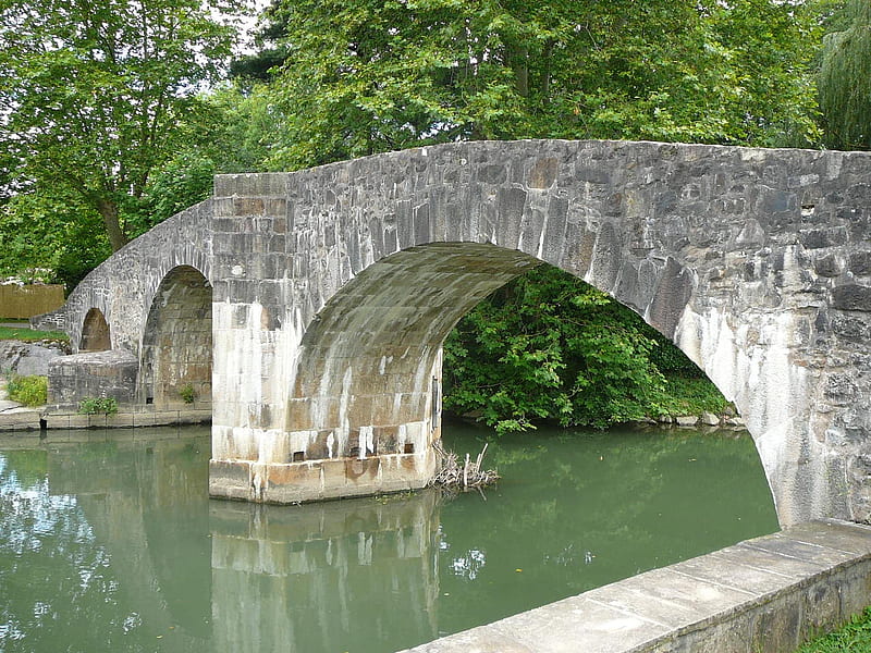 Beautiful Old Stone Bridge, architecture, graphy, stone, bridge, Roman, nature, old, HD wallpaper