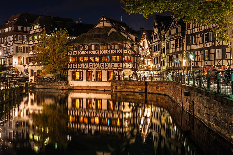 Cities, Strasbourg, Building, Canal, France, House, Reflection, HD wallpaper