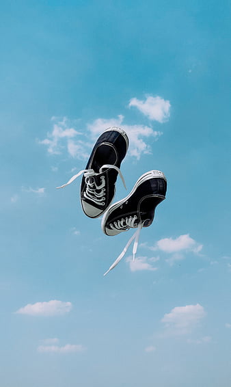 sneakers, shoes, sky, HD phone wallpaper
