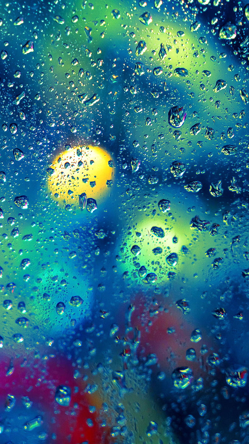 Waterdrops, blur, drops, water, HD phone wallpaper