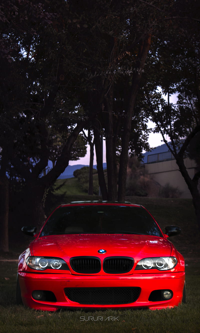 BMW 3-series, E46, tuning, coupe, german cars, red e46, BMW, HD wallpaper
