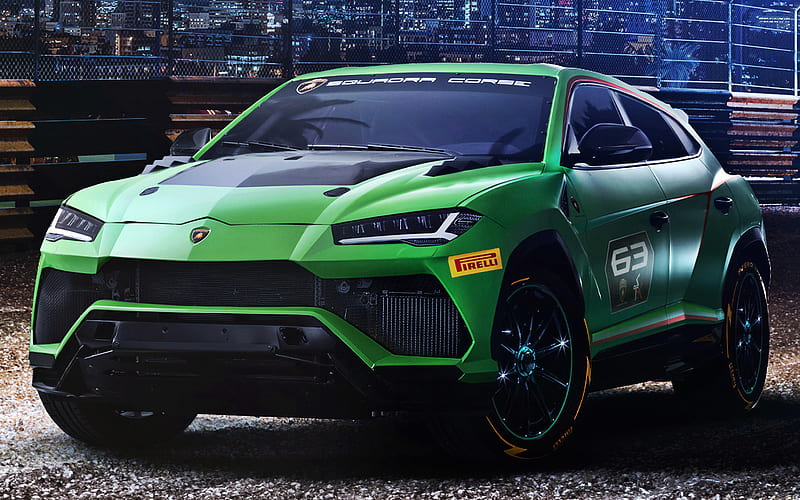 Lamborghini Urus ST-X, tuning, 2018 cars, SUVs, green Urus, racing cars, Lamborghini, HD wallpaper
