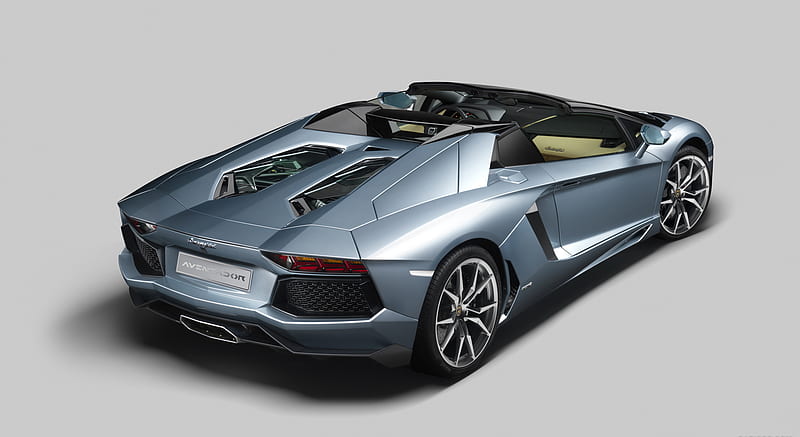 2014 Lamborghini Aventador LP 700-4 Roadster Azzurro Thetys - Rear , car, HD wallpaper