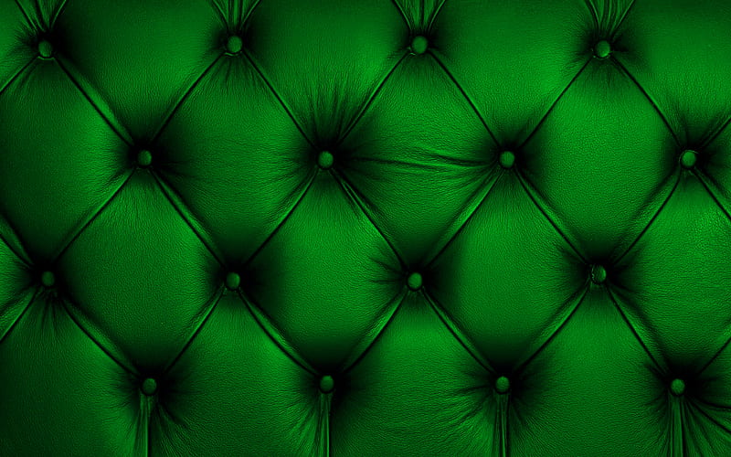 green leather upholstery macro, green leather, green leather background, leather textures, green backgrounds, upholstery textures, HD wallpaper