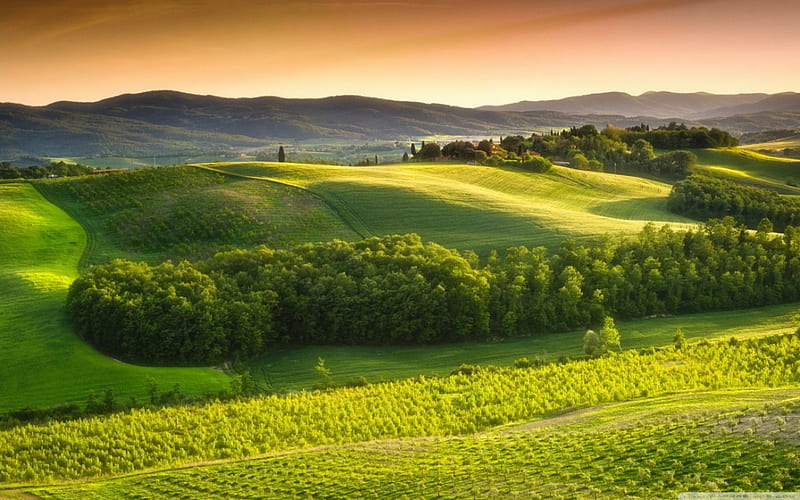 italian landscape, beauty, green, landscape, italy, HD wallpaper