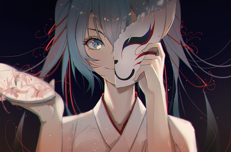 Hatsune Miku Half Mask, HD wallpaper | Peakpx